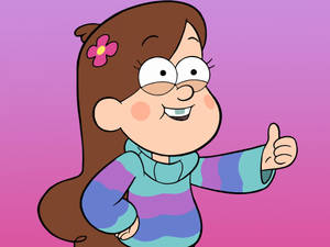 Mabel Pines Neon Purple Wallpaper