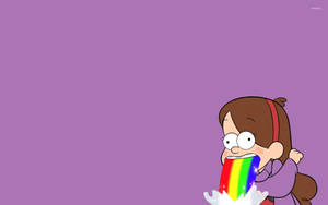 Mabel Pines Purple Rainbow Wallpaper