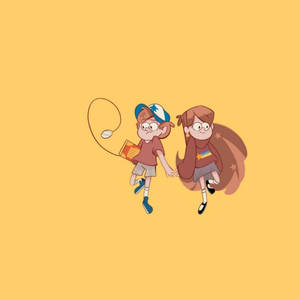 Mabel Pines Yellow Background Wallpaper