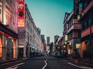 Macau City Night Street Wallpaper