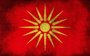 Macedonia Flag Rough Wall Wallpaper