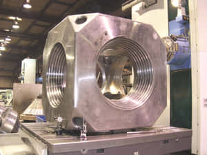 Machining Giant Metal Nut Wallpaper