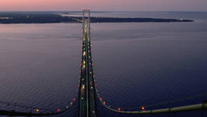 Mackinac Bridge Top View Wallpaper