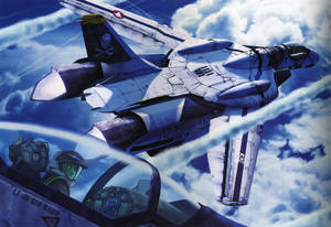 Macross Jet Scene Wallpaper