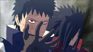 Madara And Obito Fierce Stare Wallpaper