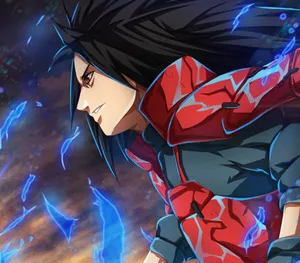 Madara Side Profile Blue Chakra Wallpaper