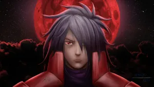 Madara Uchiha Red Moon Wallpaper