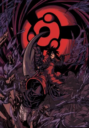 Madara Uchiha Sharingan Scythe Wallpaper