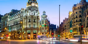 Madrid Spain Gran Via Wallpaper