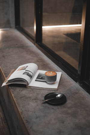 Magazine With Latte Wallpaper