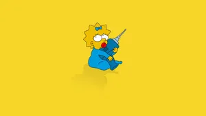 Maggie Simpsons Aesthetic Iphone Theme Wallpaper