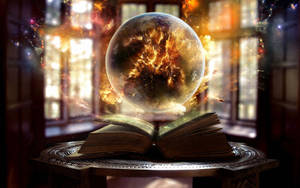 Magic Book Earth's Destruction Wallpaper