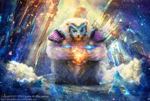 Magic Crystal Of Armored Polar Bear Wallpaper