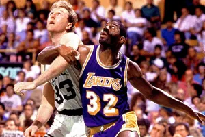 Magic Johnson Larry Bird Old Game Wallpaper