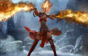 Magic The Gathering Chandra Firing Rocks Wallpaper