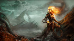 Magic The Gathering Chandra In The Mountain Wallpaper