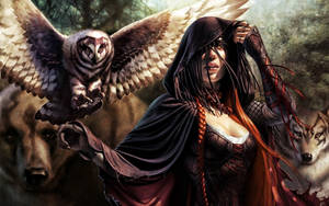 Magic The Gathering Girl With Animals Wallpaper