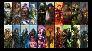 Magic The Gathering Planeswalkers In Frames Wallpaper