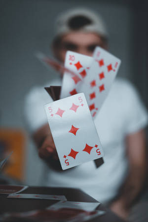Magic Trick Using Playing Cards Wallpaper