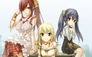 Magical Lucy Heartfilia In A Dazzling Forest Wallpaper