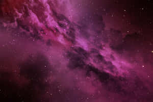 Magical Pink Stars In The Night Sky Wallpaper
