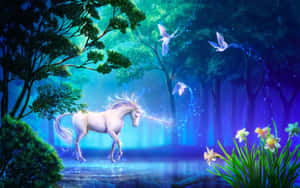 Magical Unicorn Magical Forest Wallpaper