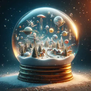 Magical Winter Snow Globe Wallpaper