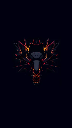 Magma Wolf Witcher Pure Black Hd Phone Digital Artwork Wallpaper