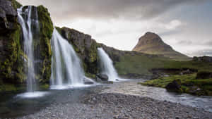 Magnificent Aerial View Of Iceland Wallpaper