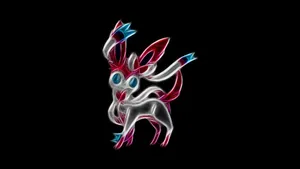 Magnificent Glowing Neon Sylveon Wallpaper