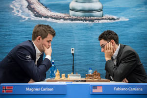 Magnus Carlsen And Fabiano Caruana Wallpaper