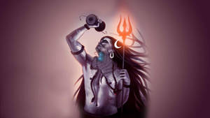 Mahadev Rudra Avatar With Drum Wallpaper