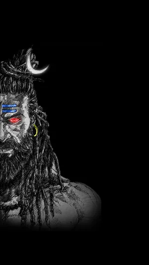 Mahakal Angry Half Face Wallpaper