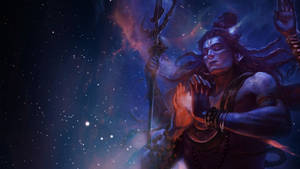 Mahakal Angry In The Space Wallpaper