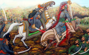 Maharana Pratap On The Battlefield 4k Wallpaper