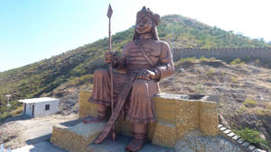 Maharana Pratap Statue On The Hill 4k Wallpaper
