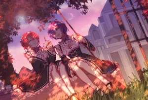 Maid Rem And Ram Of Re Zero Wallpaper