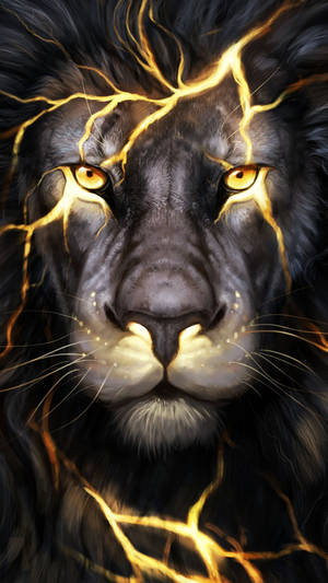Majestic 3d Lion Illustration Wallpaper