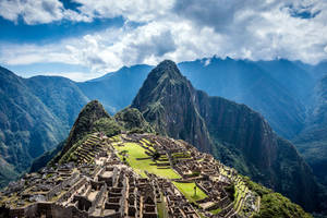 Majestic Aerial View Of Machu Picchu, Cusco, Peru Wallpaper