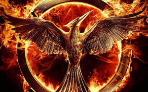 Majestic Bird With Fire Wings Wallpaper