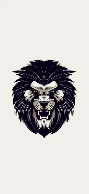 Majestic Black Lion Roaring Wallpaper