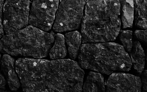 Majestic Black Stone Wall Wallpaper