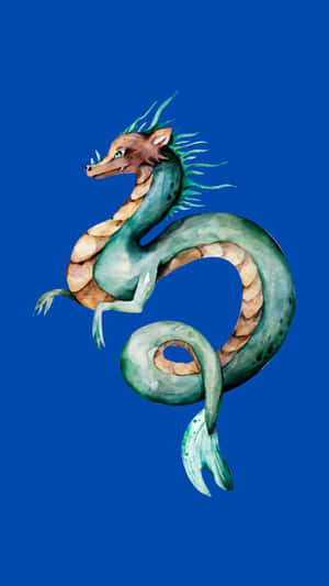 Majestic Blue Dragon Wallpaper