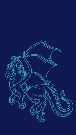 Majestic Blue Dragon Soaring In The Sky Wallpaper