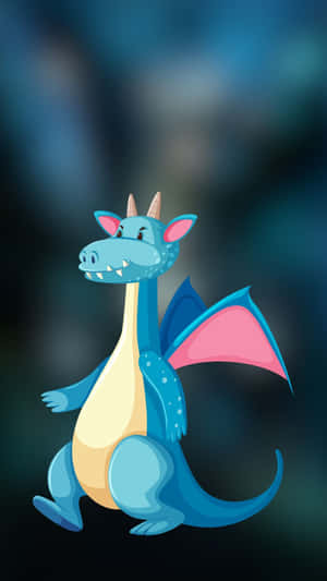 Majestic Blue Dragon Soaring In The Sky Wallpaper