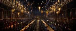 Majestic Christmas At Hogwarts Wallpaper