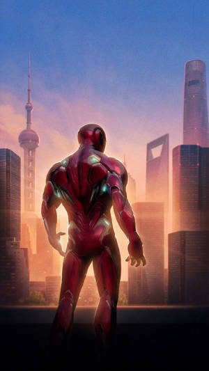 Majestic Iron Man Android Illustration Wallpaper