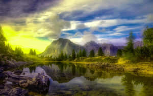 Majestic Landscape Of Skyrim Wallpaper