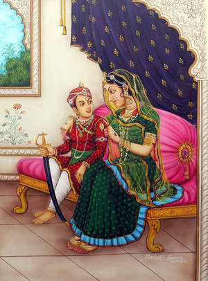 Majestic Maharana Pratap And His Mother In 4k Wallpaper