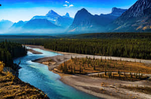 Majestic Mountains, Lush Greenery And Crisp Air Wallpaper